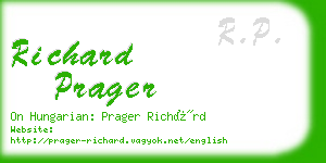 richard prager business card
